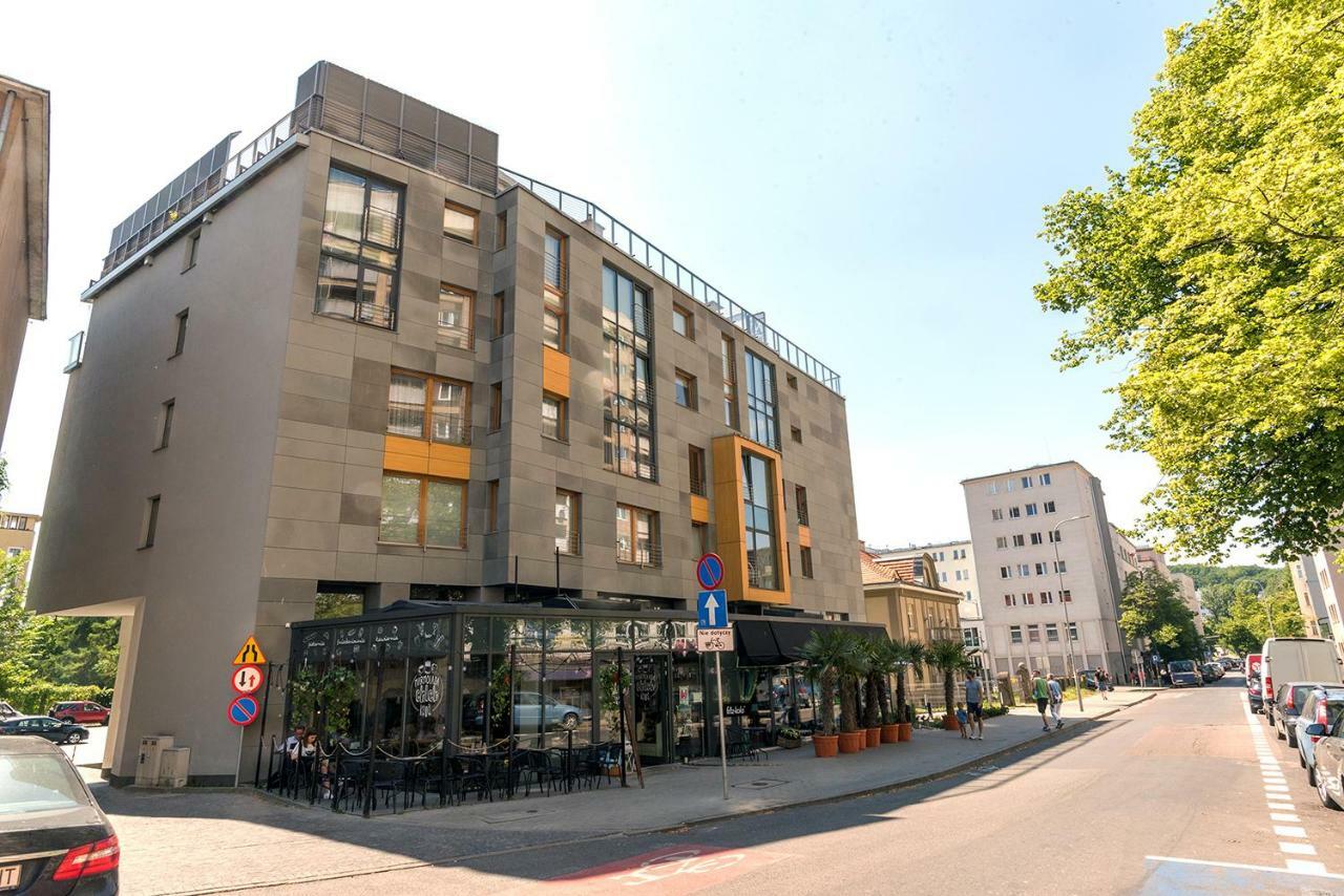 Blue Apartment In Vibrant Heart Of Gdynia Bagian luar foto