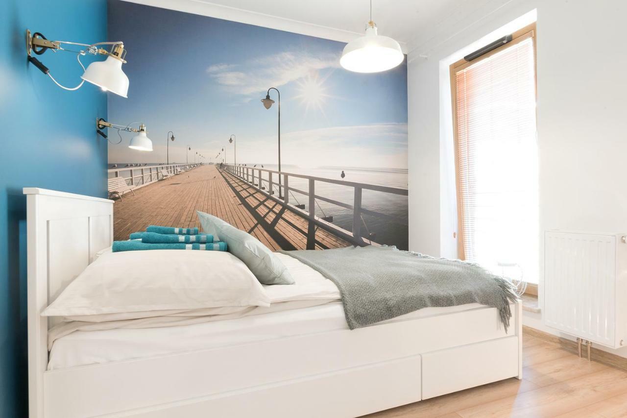 Blue Apartment In Vibrant Heart Of Gdynia Bagian luar foto